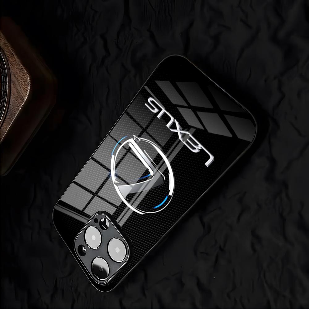 Auto L-LEXUS-S Luxurious Phone Case For IPhone 17 Air Pro Max 16 15 14 Pro Max 13 12 Plus Glass Cover AEJ1