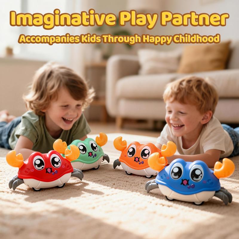 Детская забавная игрушка-краб с двойной силой возврата, имитирующая тряску влево и вправо, ползание краба, имитация пузырей