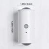 16 Colors Adjustable Motion Sensor Wall Lamp Magnetic Infrared Sensing Rechargeable Night Light Dual Head Design