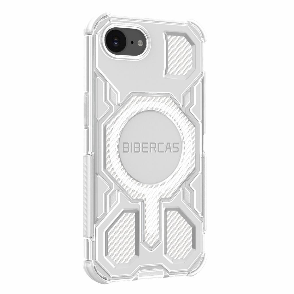 BIBERCAS J-16 Transparent Series For iPhone 16e Case Compatible with MagSafe TPU+PC Phone Cover