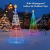 2.1M умная подсветка RGB рождественской елки с приложением и пультом дистанционного управления Star Topper Уличная подсветка рождественской елки своими руками с приложением