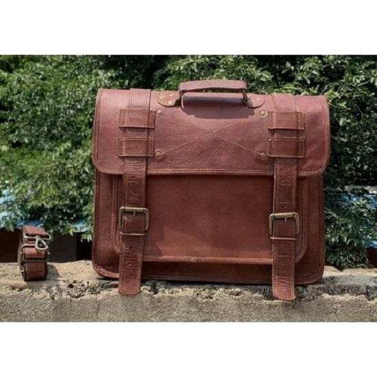 Рюкзак из натуральной козьей кожи ручной работы, трансформируемый сумка для ноутбука