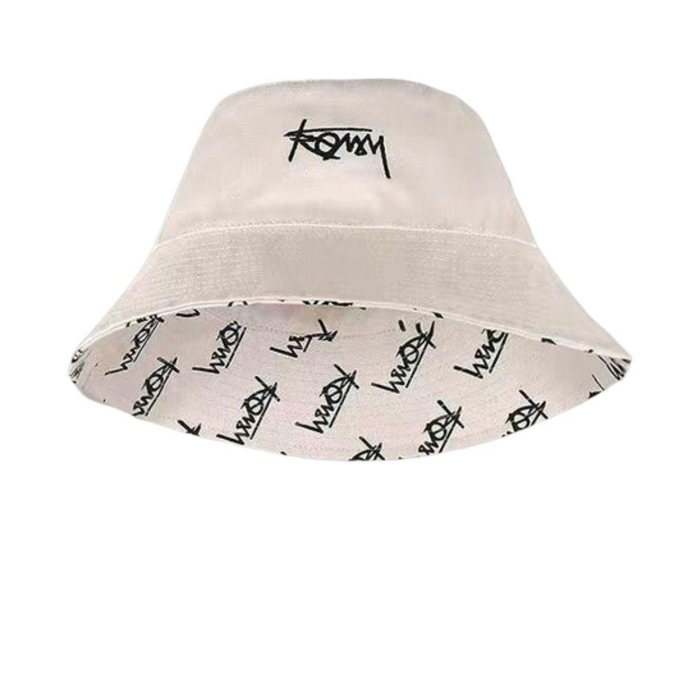Men Women Summer Basin Cap Hip Hop Hat Double-sided Bucket Hat Graffiti Fishing Fisherman Hat Pattern Packable Sun Protection
