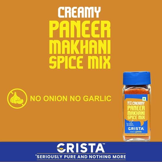 Смесь специй CRISTA Creamy Paneer Makhani | Североиндийская | Кремовая | Без добавления красителей | Готова к использованию | Без лука | Без чеснока | Веганский | 50 г