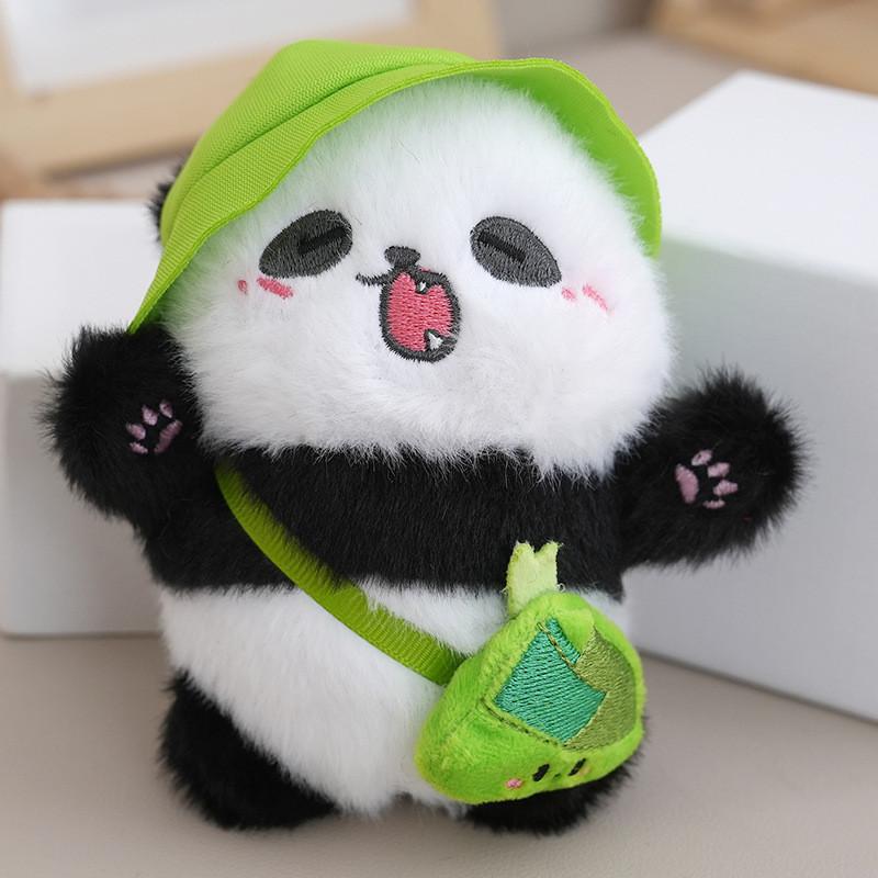 Delightful Mini Plush Panda Keychain Doll Cuddly Stuffed Animal Pendant