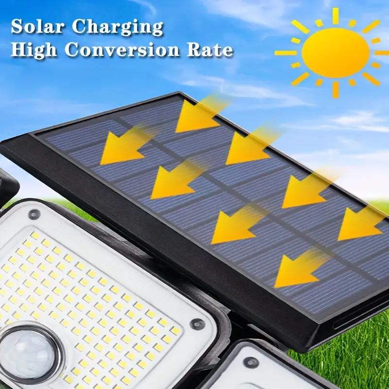 Solar Lights Outdoor 346 LED Motion Sensor Wall light , 360° Wide Angle Waterproof Security LED Flood Light for Porch Garden