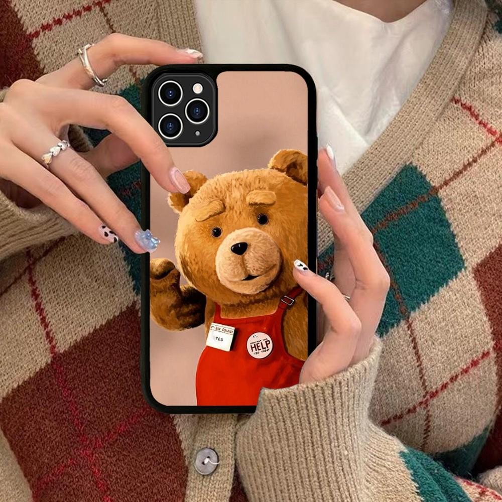 Чехол для телефона Ted Bear Силиконовый PC+TPU Для Для IPhone 11 12 13 14 15 16 Plus Pro Max Чехол