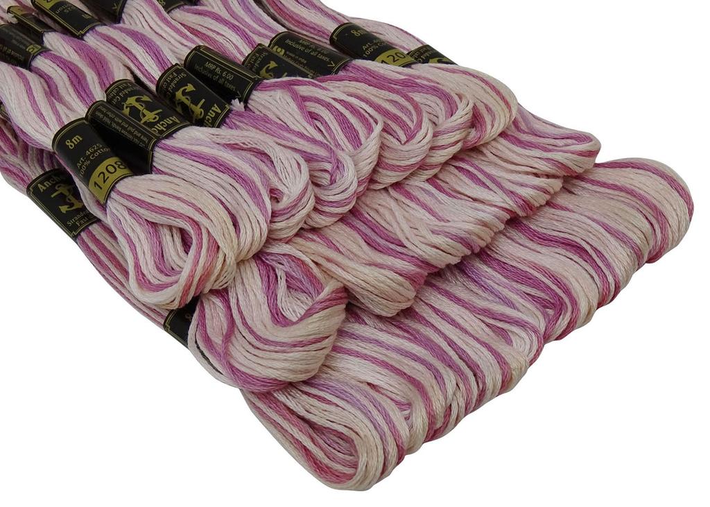 IBA Indianbeautifulart двухцветный многожильный хлопок, вышивка крестиком, ручная вышивка, нить мулине, 25 мотков, коричневый и