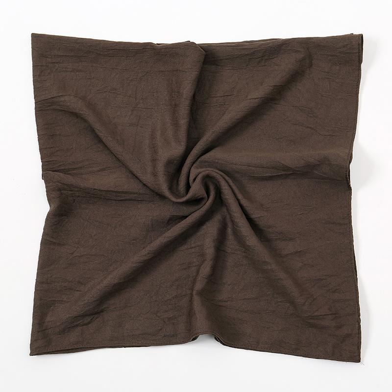 Тонкие мягкие квадратные платки 90*90 см для женщин, простые однотонные хлопково-льняные головные платки, мусульманские женские хиджабы, аксессуары для сумки