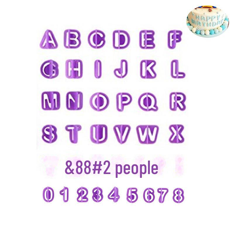 40-Piece Alphanumeric & Symbol Cookie Fondant Decoration Mold Baking Set