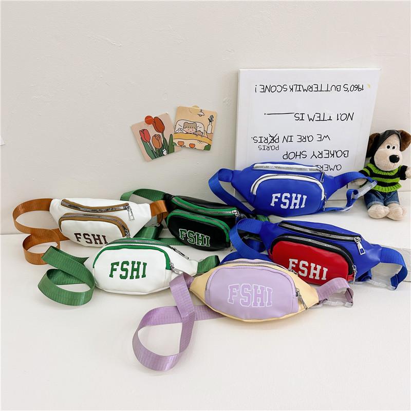 Cute Autumn Childrens Letter Chest Bag Leisure Outing Shoulder Crossbody Bag