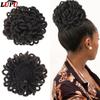 Synthetic DreadLocks Chignon Faux Locs Hair Bun Hairpiece Drawstring Pony Tail Clip In Hair Extensions For Black Women