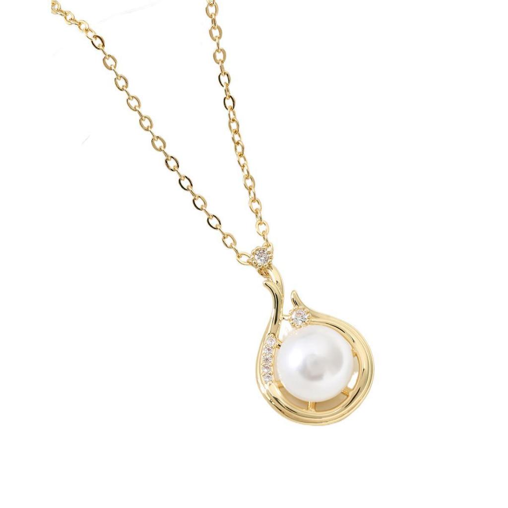 Женское ожерелье-подвеска в стиле барокко с имитацией жемчуга, с дизайном ключицы и декоративными элементами для повседневной или официальной носки