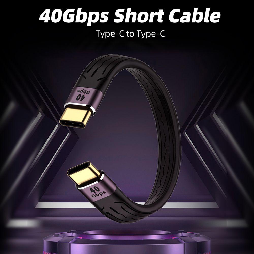 Кабель USB C для ноутбука и мобильного телефона 20 В/5 А 40 Гбит/с короткий кабель USB C PD 100 Вт кабель для быстрой зарядки кабель для передачи данных Type C