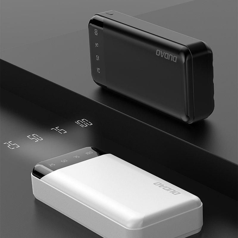 Dudao Capacious Powerbank With 3 Built-In Cables 20000Mah Usb Type C + Micro Usb + Lightning Black (Dudao K6Pro+)
