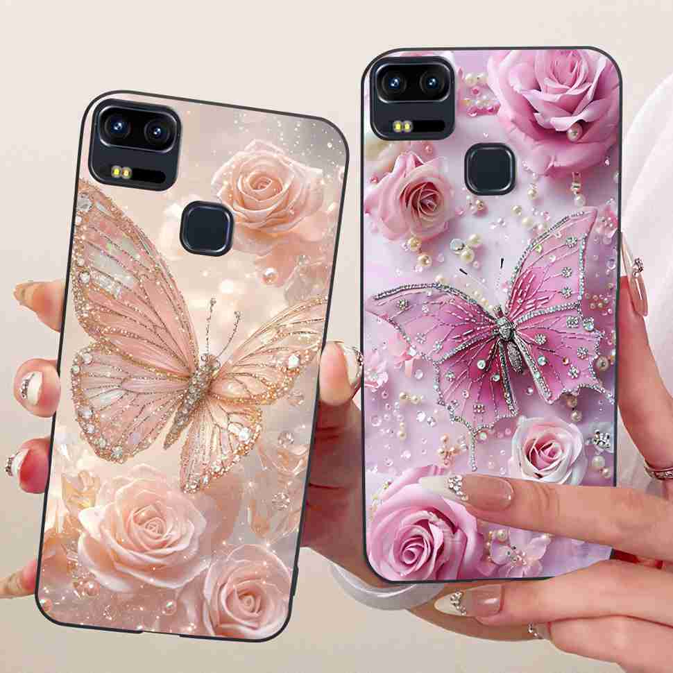 For Asus Zenfone 3 Zoom Case Cartoon Butterfly Lion Silicone TPU Black Soft Cover For Asus ZE553KL Phone Cases Bumper Fundas