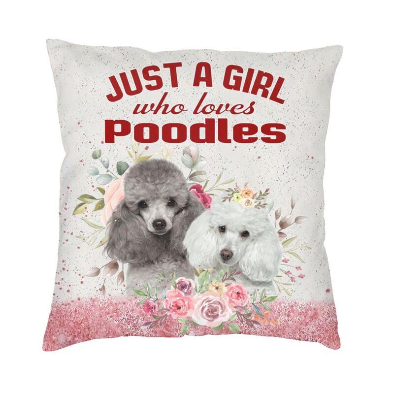 Роскошный чехол для подушки с изображением пуделя 50*50 см, полиэстер, наволочка для любовника собак, постельные принадлежности, диван, наволочка