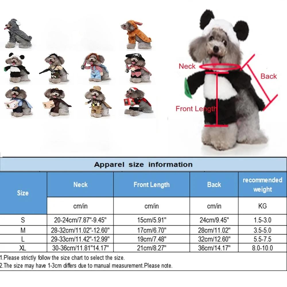 Милый костюм панды, забавная одежда, костюм для косплея собаки, забавный наряд, новинка для питомца, комплект костюмов для праздника, вечеринки, собаки, почтальона, Рождества