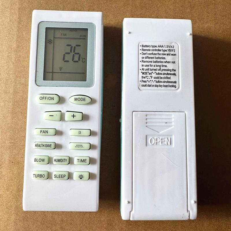 English Remote Control for Gree Wall-Mounted and Central Air Conditioners, Model YBOF2