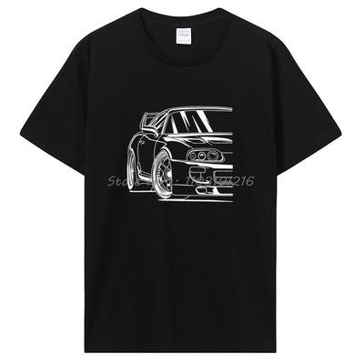 Оверсайз Футболка Мужская Хлопковая Футболка Гоночный Автомобиль 2JZ JDM Футболка Мужская Одежда Оверсайз Унисекс Топы Уличная Одежда Футболки