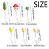 6Pcs Creative Stainless Steel Cake Fork Reusable Cute Fruit Forks  Coffee Stirring