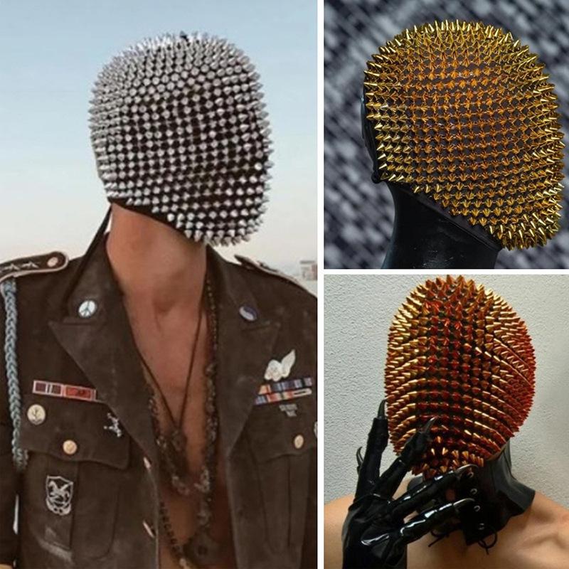 Popular Halloween masquerade mask with spikes and rivets, scary and funny prop