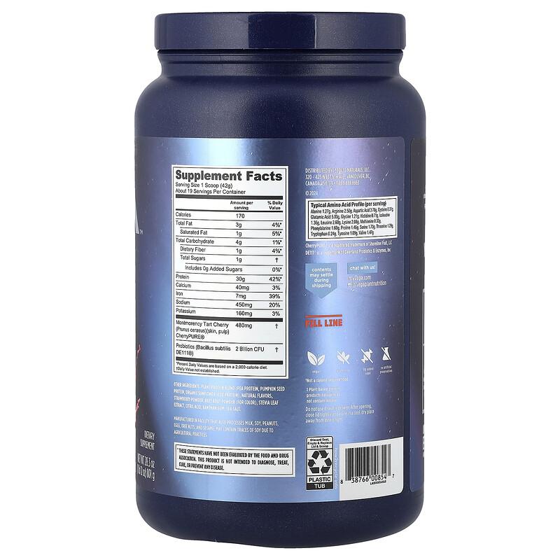 Plant-Based Protein, Performance Protein + Recovery, Berry, 1 lb 12 oz  (801 g)