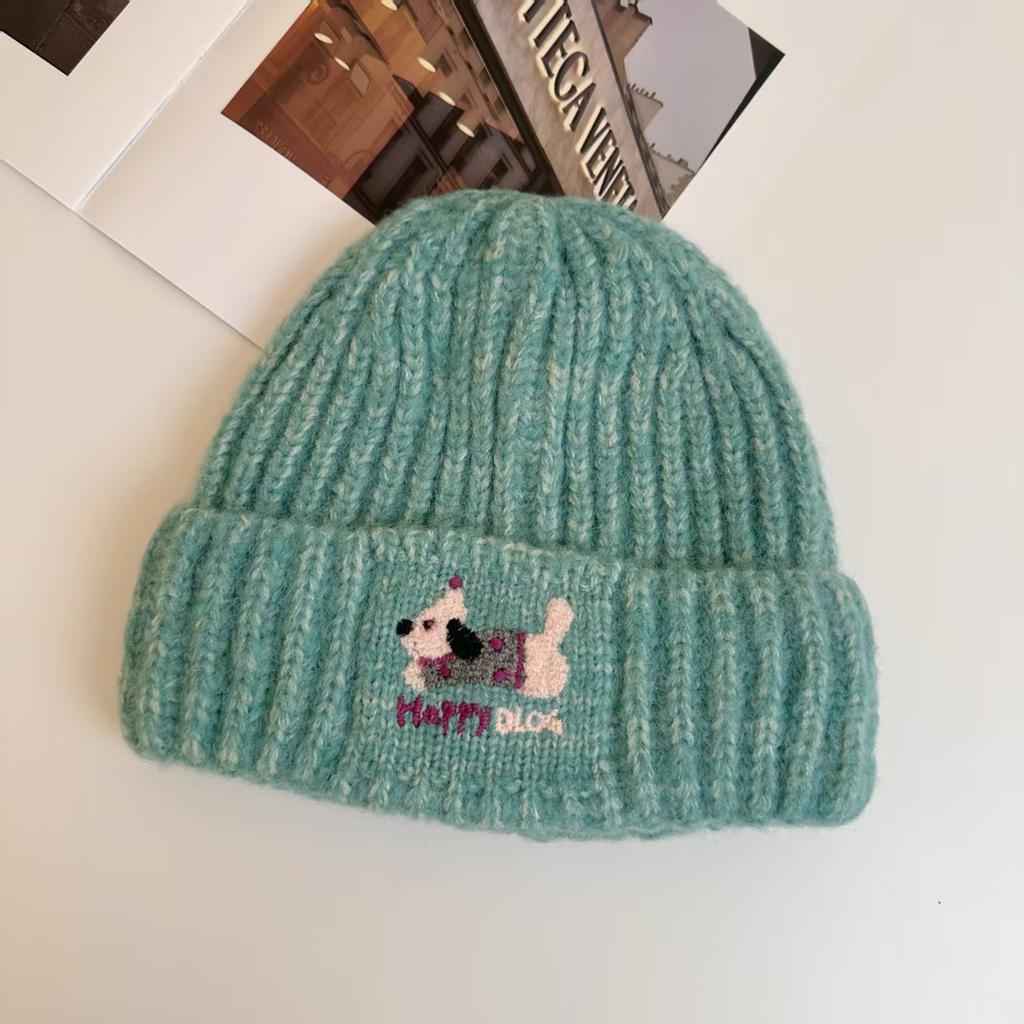 Hat Dachshund Dog New Autumn and Winter Advanced Sense Fashion Warm Knitted Hat Women's Thickened Cold-proof Stacked Wool Hat Tide