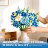 Blue Tulip Micro-Particle Flower Bouquet Building Set for Adults, 766 Pcs DIY Floral Kit for Home Office Decor, Perfect Mother's Day, Valentine's