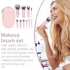 Yousheng 10 шт./компл. портативный набор кистей для макияжа с сумкой для хранения тональная основа рассыпчатая пудра тени для век румяна косметическая кисть для путешествий женские инструменты для макияжа