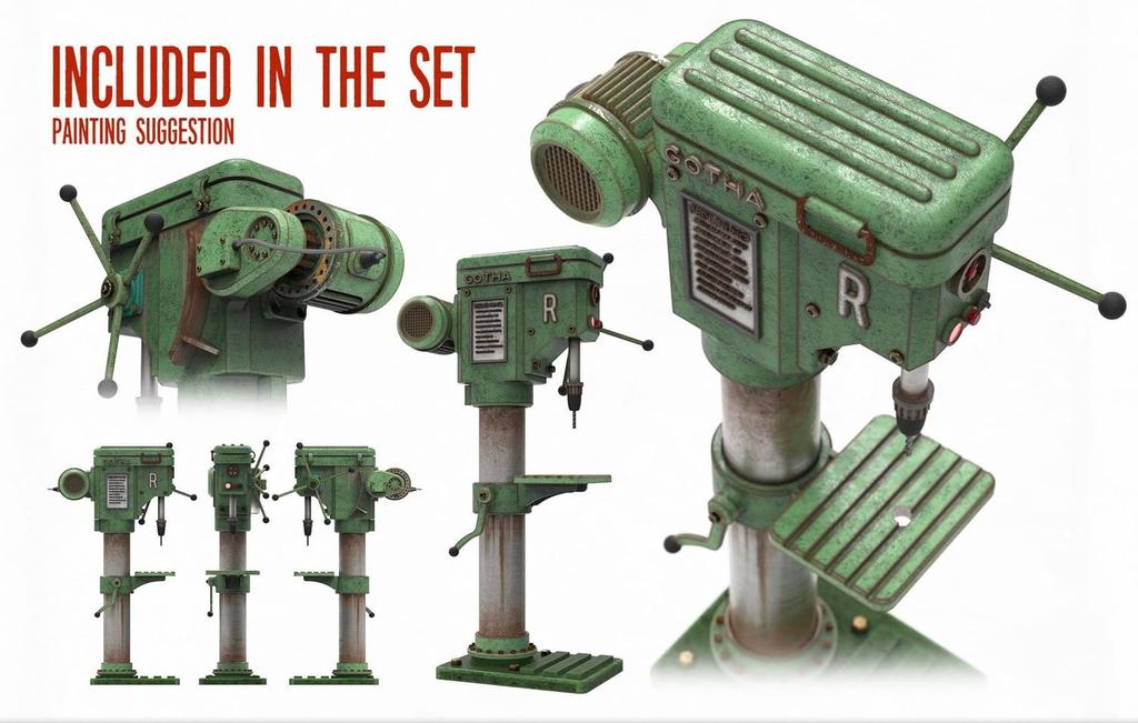 RT Диорама 1/35 Заводской сверлильный станок Набор из смолы RTD35658