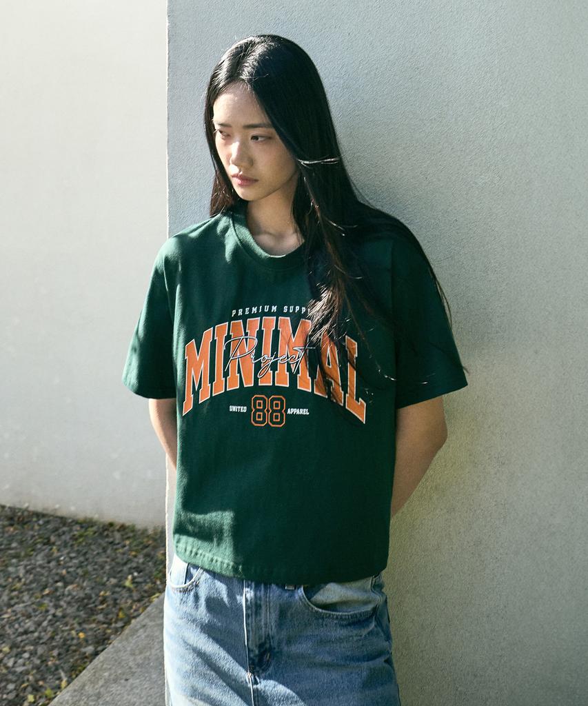 MINIMALPROJECT 88 Arch Logo Oversized Short Sleeve T-Shirt Mst150C / 4 Colors