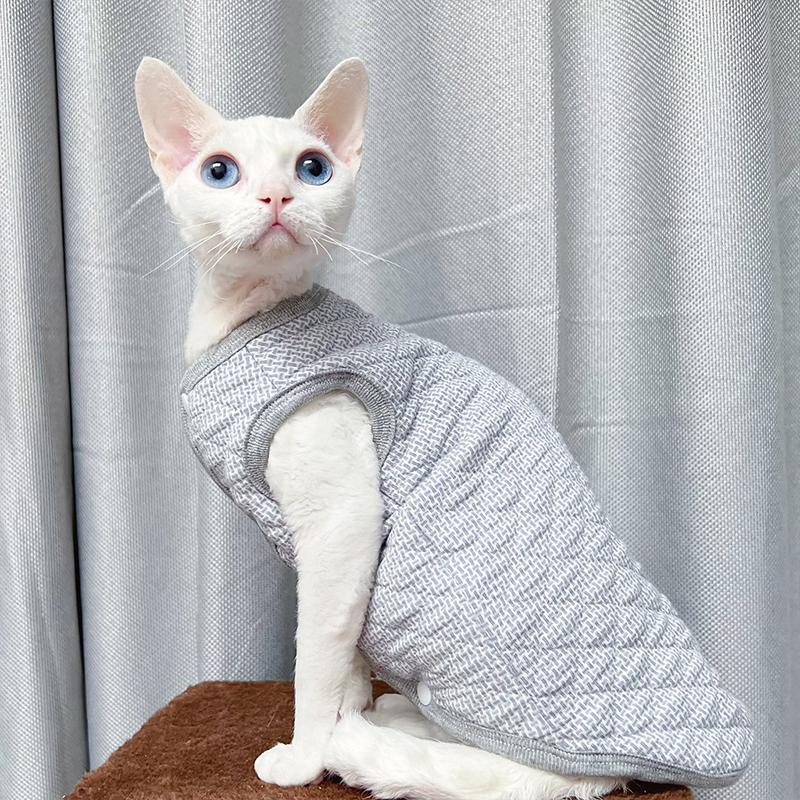 XS-2XL новая куртка для безволосого кота сфинкса, свитер, осень-зима, утепленная теплая одежда для кошек, жилет, костюм для домашнего животного для котенка и щенка
