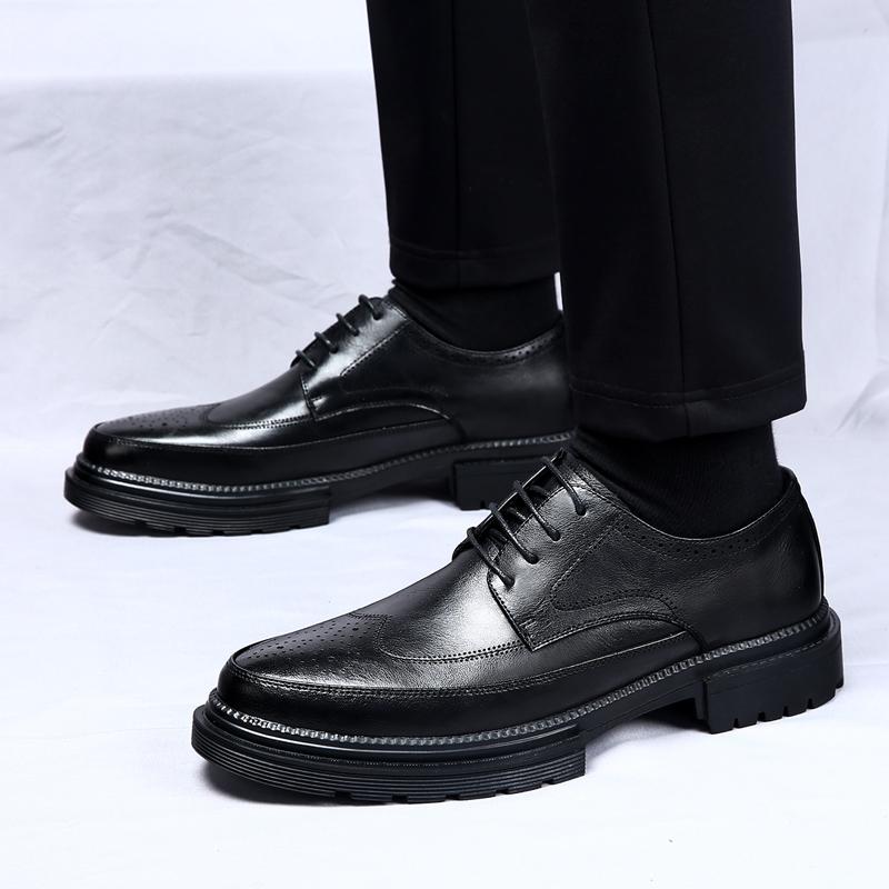 Классические мужские туфли из натуральной кожи в деловом стиле, модные резные мужские туфли на шнуровке, удобные свадебные туфли для банкета