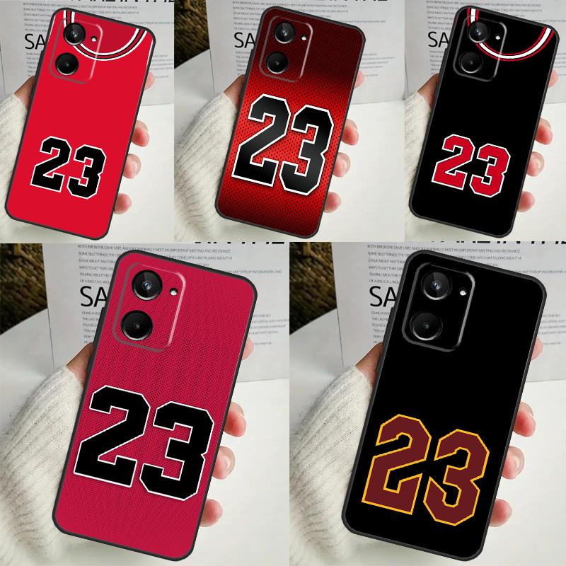 Basketball Number 23 For Realme GT Neo 5 GT5 9 10 11 12 Pro Plus C30 C31 C33 C35 C25s C21Y C51 C55 C67 C53 Case