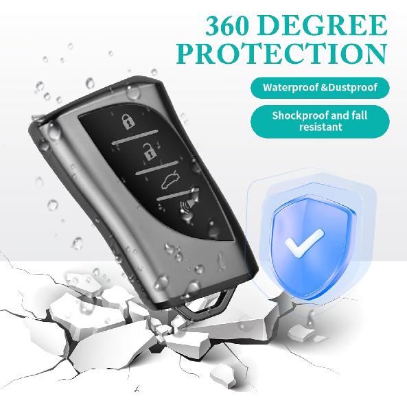 for Lexus Key Fob Cover, Soft TPU Car Key Cover Compatible With 2018-2025 ES250 ES350 GX550 LX600 LS500 LC500h NX300h RX350 RX450h UX200, fit for 4