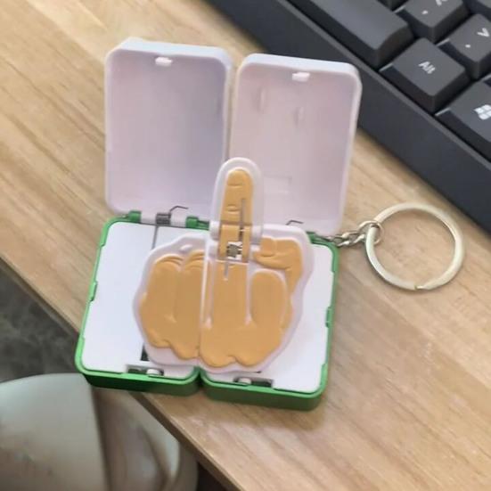 1 пара магнитных плиток для маджонга, брелок для ключей на средний палец, забавный интерактивный элемент