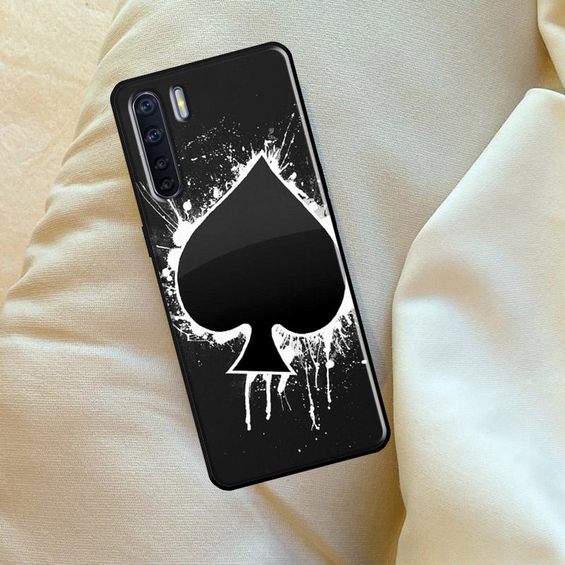 Пики Покер Игральные Карты Туз Искусство Для OPPO A74 A54 A94 A15 A17 A77 A79 A58 A78 A98 A5 A9 A16 A76 A96 A52 A72 A53S A57S Чехол
