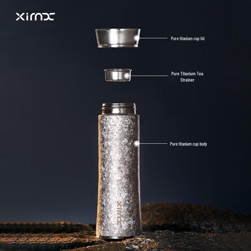 XIMX Портативная термобутылка из чистого титана, 400 мл