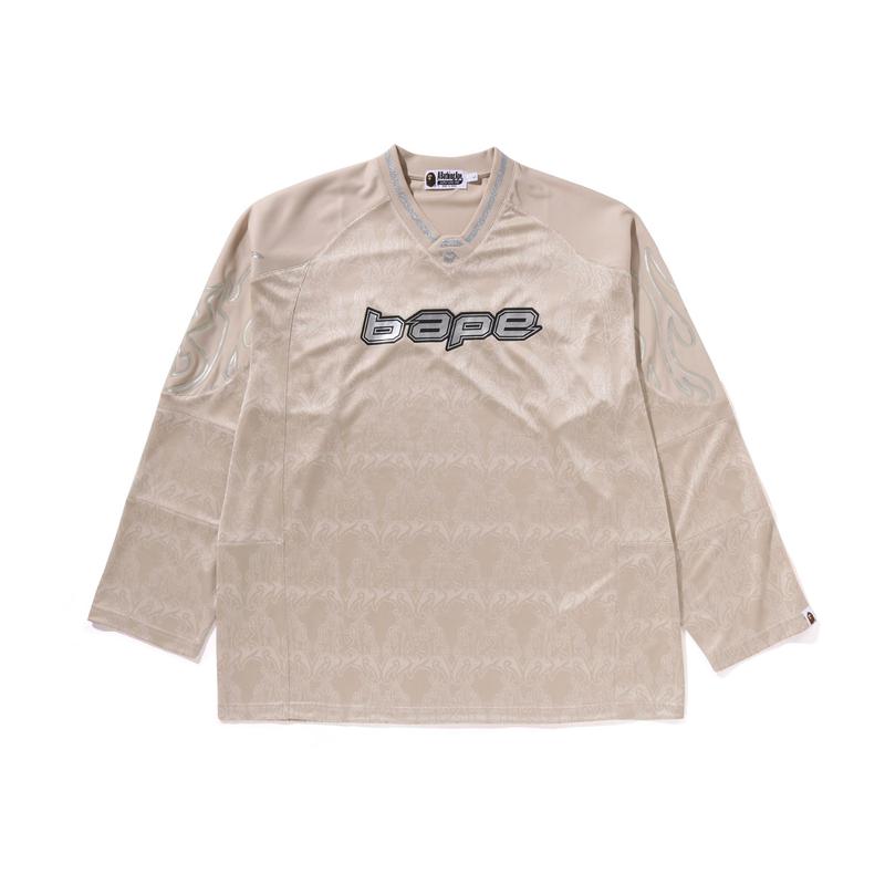 Футбольная майка Bape с пламенем 0ZXLTM111302M