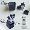Rechargeable Dog Cat Fidget Toy Clicky Keyboard Decompression Toy Barking and Meowing Keychain