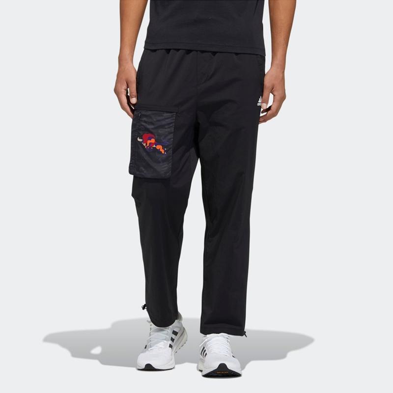adidas Коллекция CNY Вязаные спортивные штаны Мужские Черные GP0879