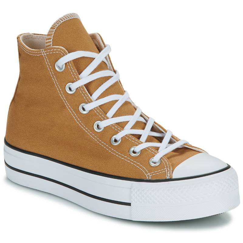 Converse Chuck Taylor All Star Lift Platform High Trek Tan Women Sneakers White Black A07210C