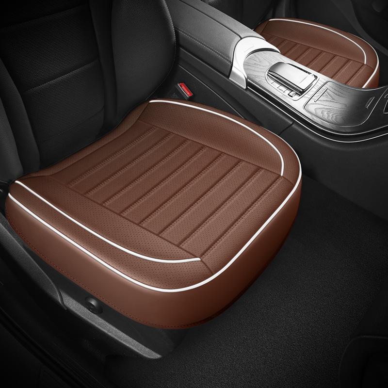 Комплект кожаных чехлов для автомобильных сидений 3D, цельный, без спинки, дышащий, универсальный, подходит для всех сезонов, маленький размер
