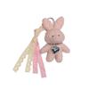 Silver Heart Plush Bag Pendant Bow Ribbon Rabbit Plush Doll Rabbit Doll Charm  Bag Decoration