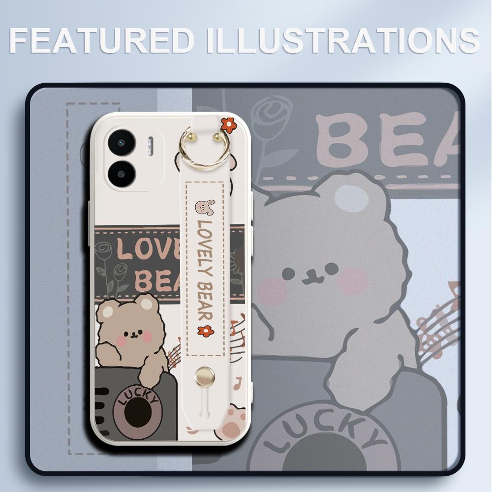 (С браслетом) Мягкий жидкий силиконовый чехол из ТПУ для телефона с полным покрытием, противоударный защитный резиновый чехол для камеры для IPhone, Samsung, Huawei, Xiaomi Redmi