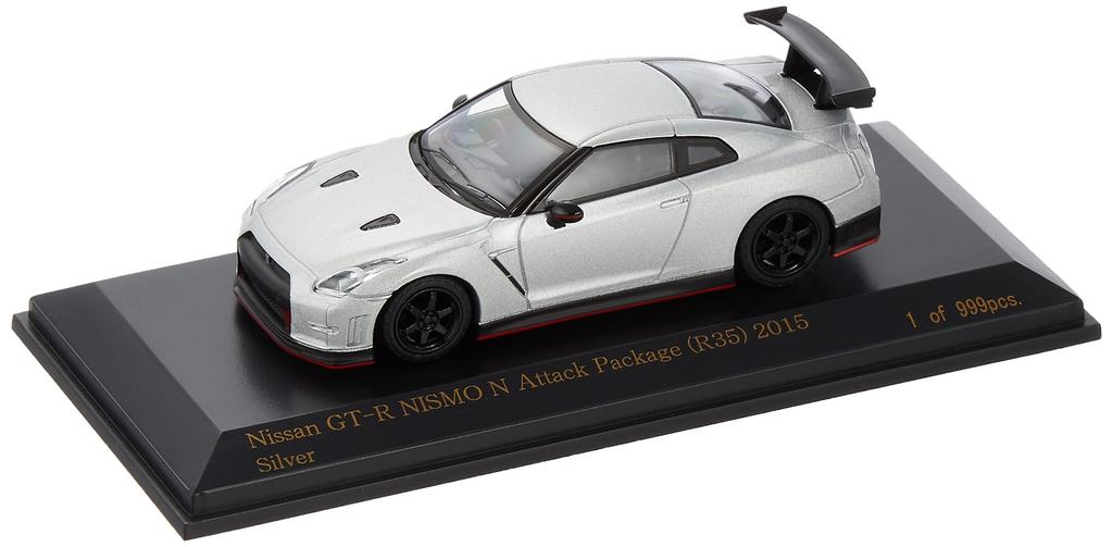 CARNEL 1/64 Scale Nissan GT-R NISMO N Attack Package (R35) 2015 Silver Finished Product