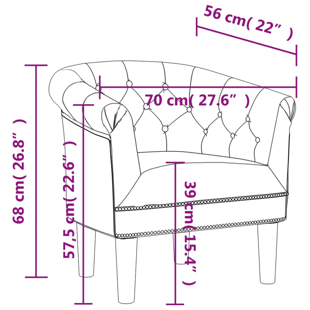 Club Chair Silver Faux Leather