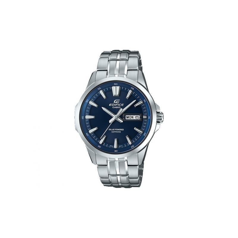 Casio EDIFICE индикатор даты солнечный кварцевый механизм стальной ремешок японские и корейские часы 42,5 мм мужские часы синий циферблат EFB-105SBD-2A