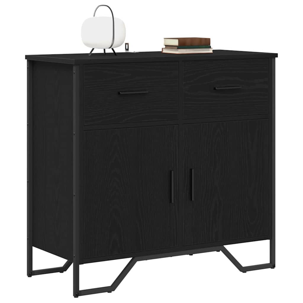 Sideboard in Black Oak Look 79.5 x 35.5 x 74.5 cm